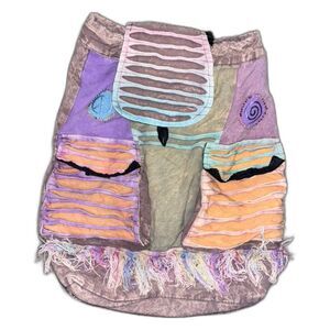 The Collection Royal Handmade Nepali Patchwork Hippie Rainbow Tie Dye Backpack